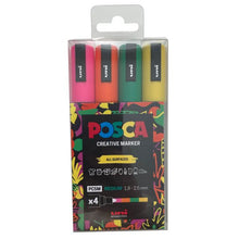 Posca Pc-5M Medium Bullet Tip Wlt 4 Colour Block