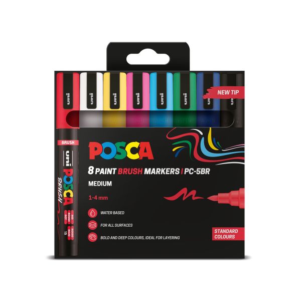 Posca Pc-5Br Standard Colours  Wallet Of 8