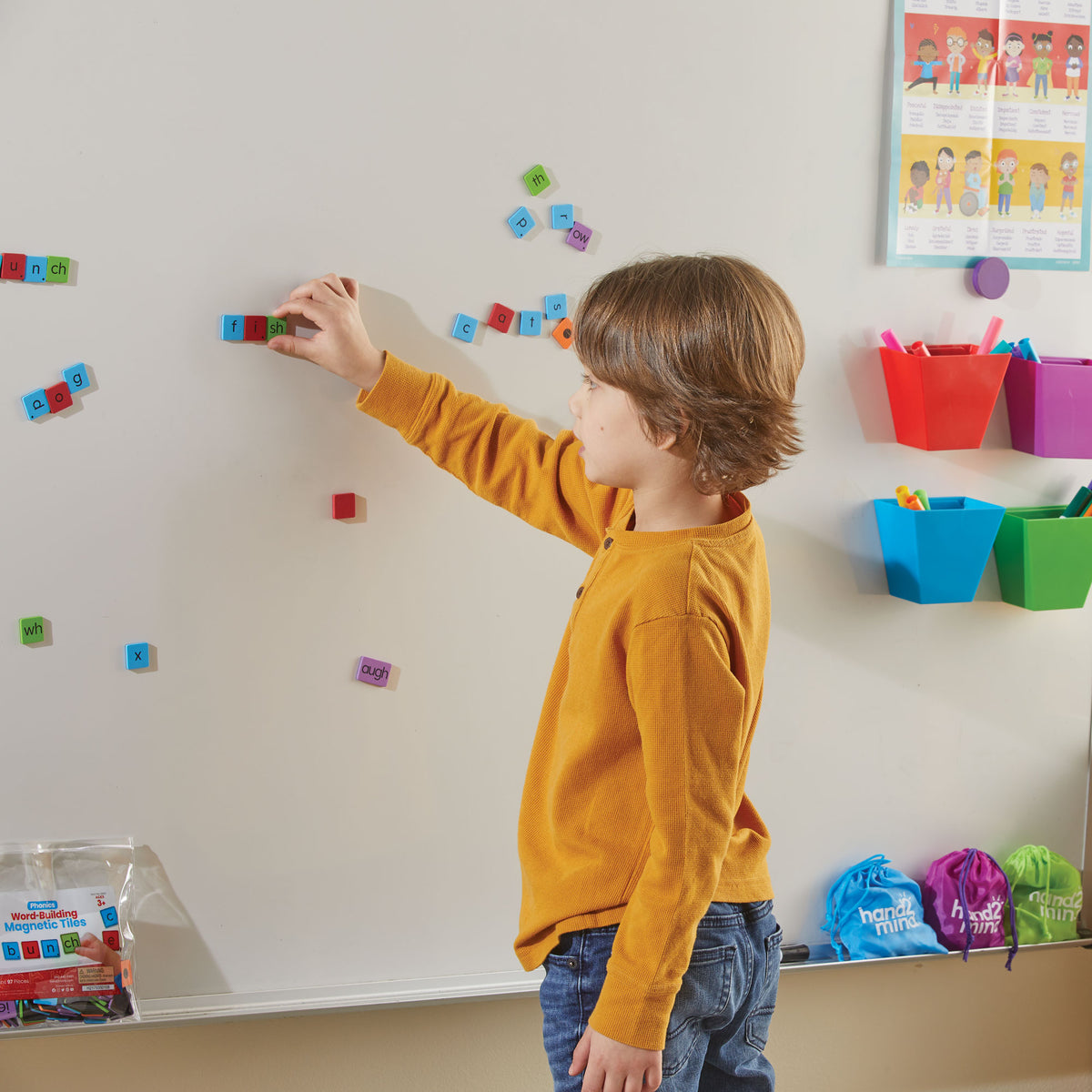 Learning Resources Hand2Mind Phonics WordBuilding Magnetic Tiles