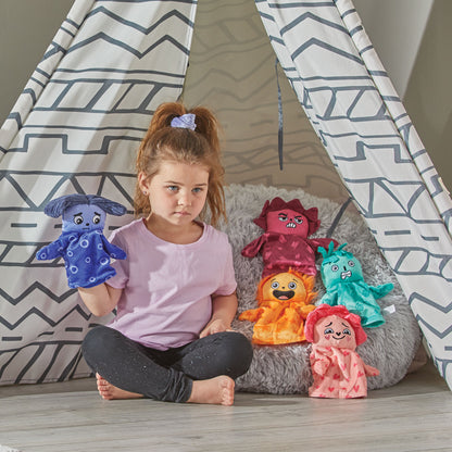 Learning Resources Hand2Mind Feelings Family™ Hand Puppets Loved, Nervous, Frustrated, Lonely, and Excited