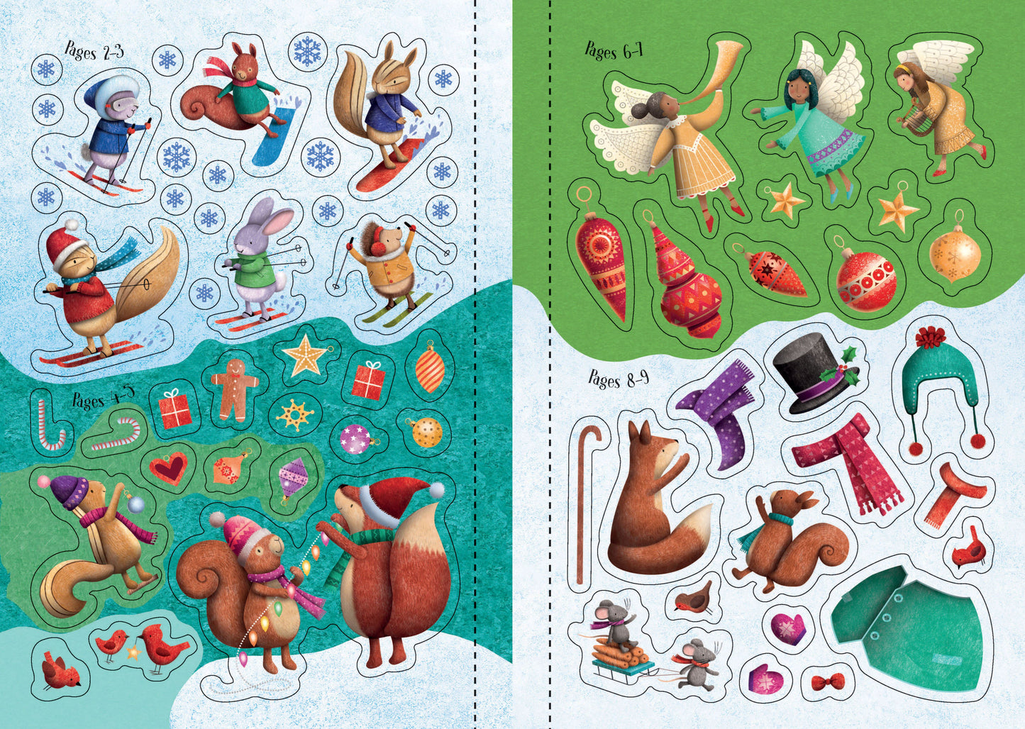 Little Sparkly Christmas Sticker Book (Pb)