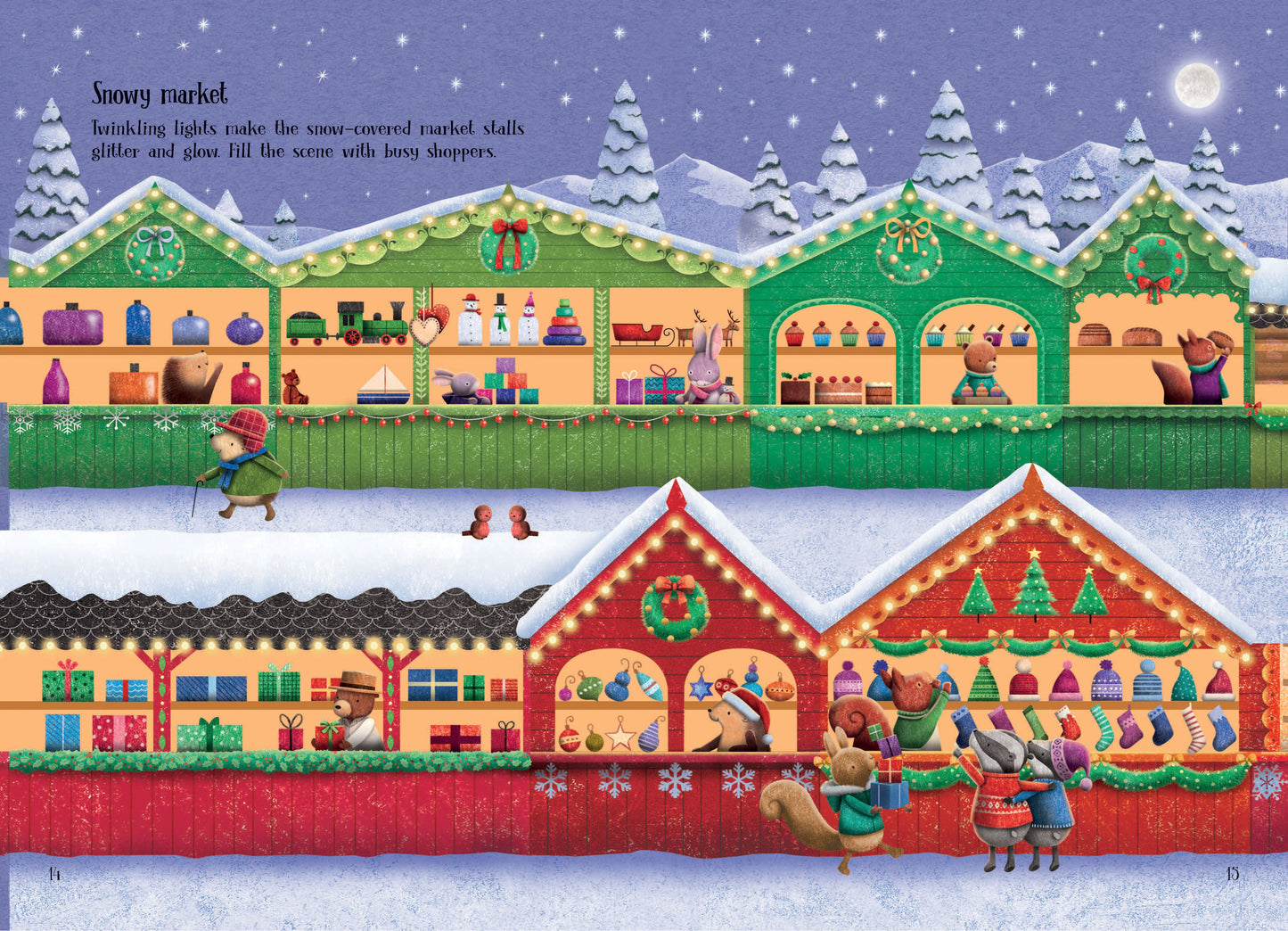 Little Sparkly Christmas Sticker Book (Pb)