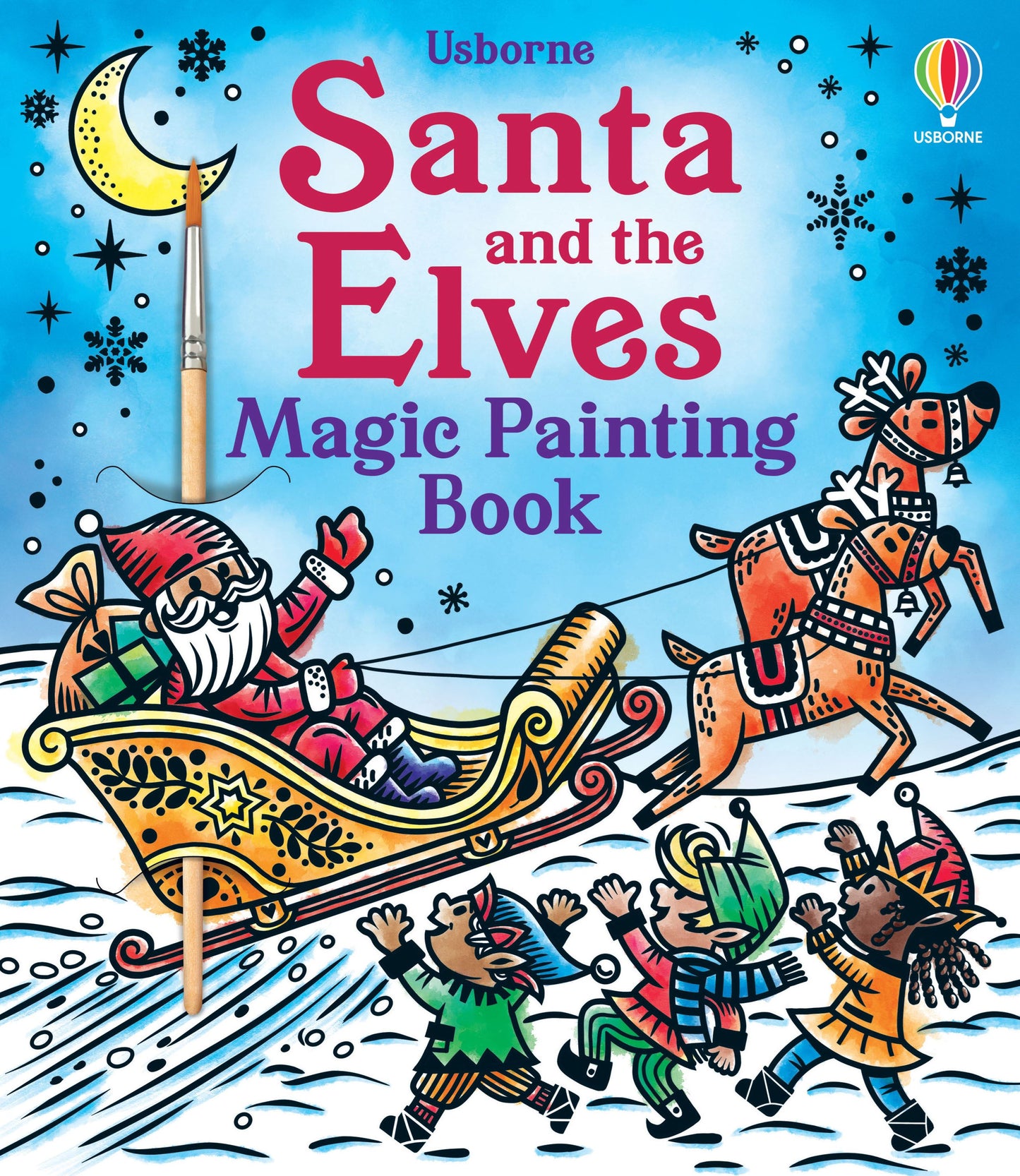 Santa And The Elves Magic Painting Book (Pb)