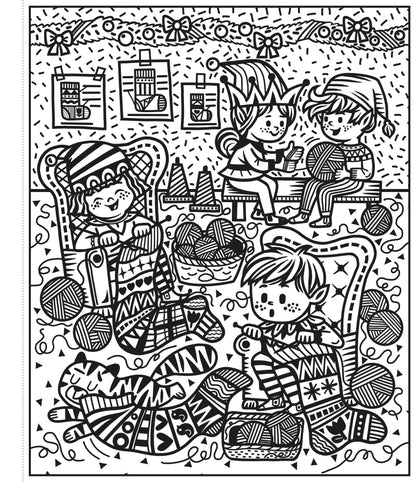 Santa And The Elves Magic Painting Book (Pb)