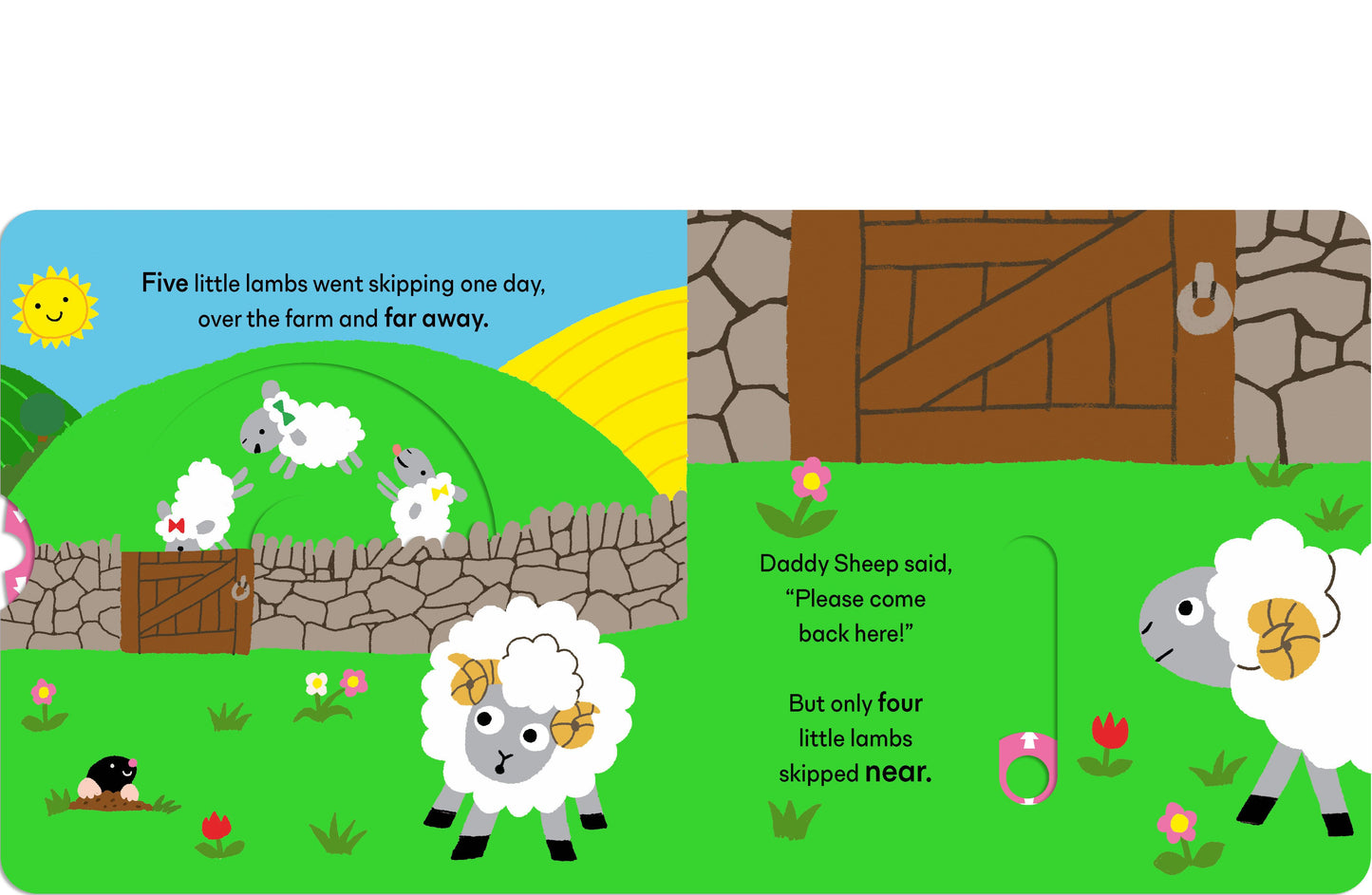 Five Little Lambs (Sliders) (Board)