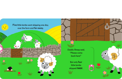 Five Little Lambs (Sliders) (Board)