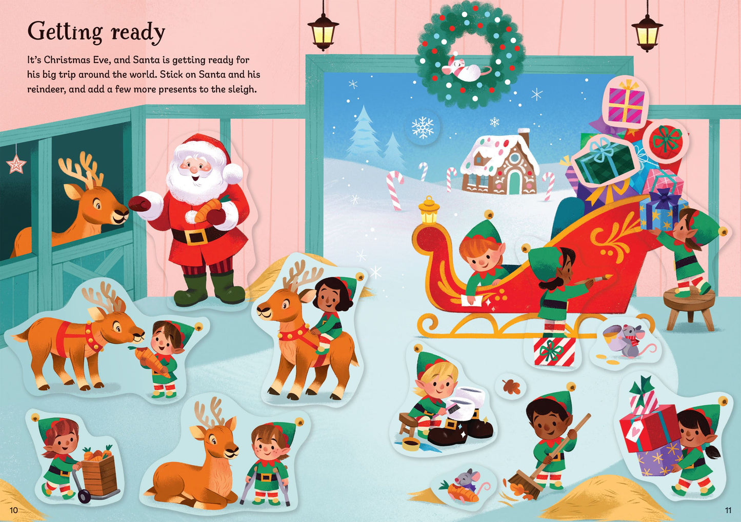 Sparkly Santa Sticker Book (Pb)