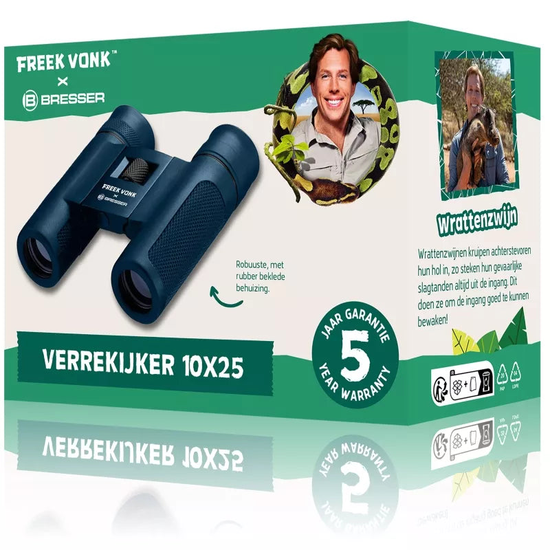 Bresser Freek Vonk 10x25 Pocket Binoculars with Pouch