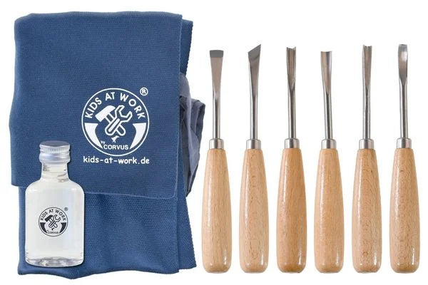 Kids At Work Carving Tool Set 6 Pcs. New