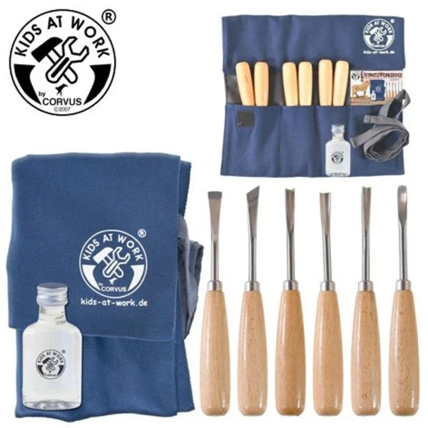 Kids At Work Carving Tool Set 6 Pcs. New