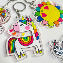 Rachel Ellen Acrylic Keyrings - Unicorn
