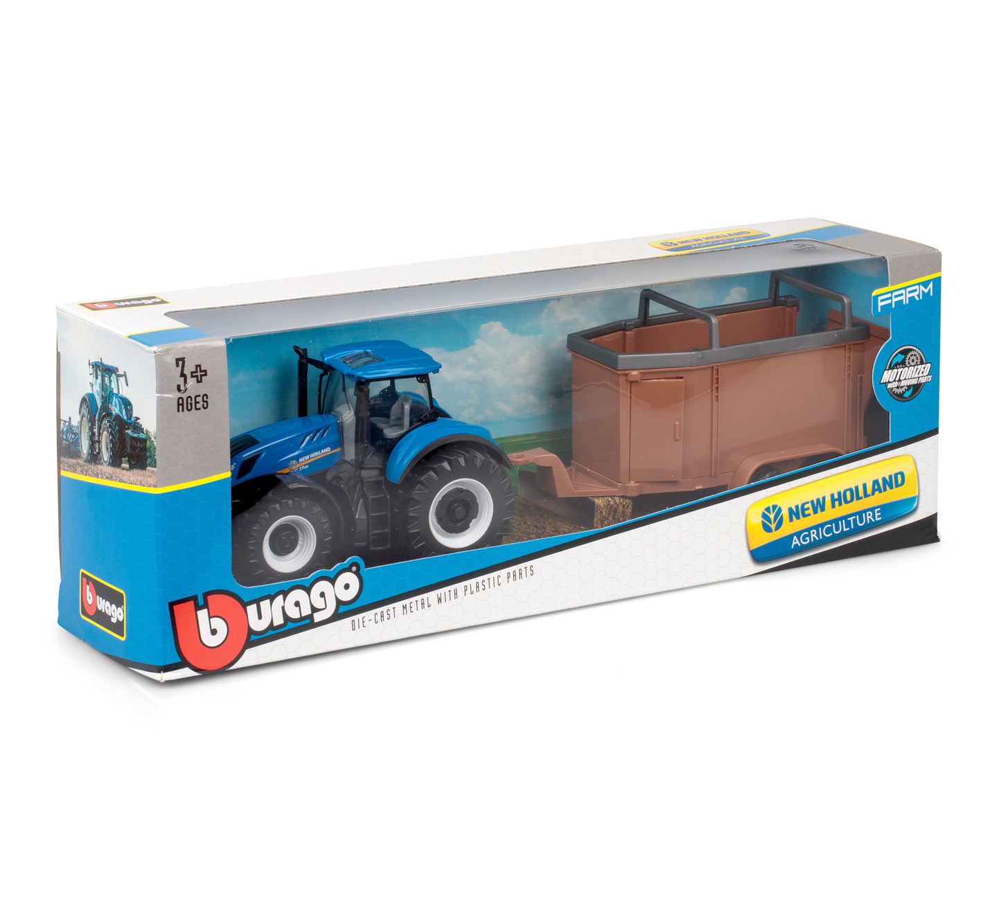 Bburago New Holland T7.315 Hd Tractor With Horsebox