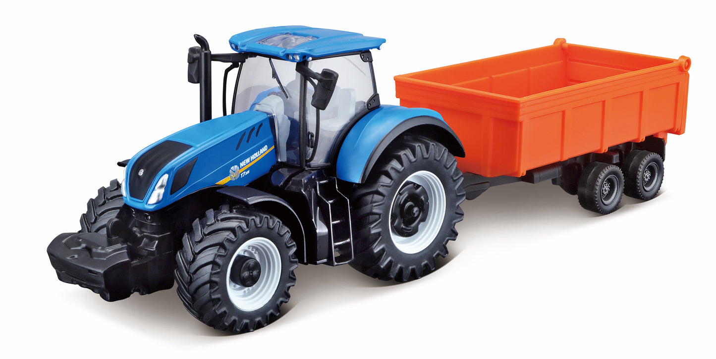 Bburago New Holland T7.315 Hd Tractor With Tipping Trailer