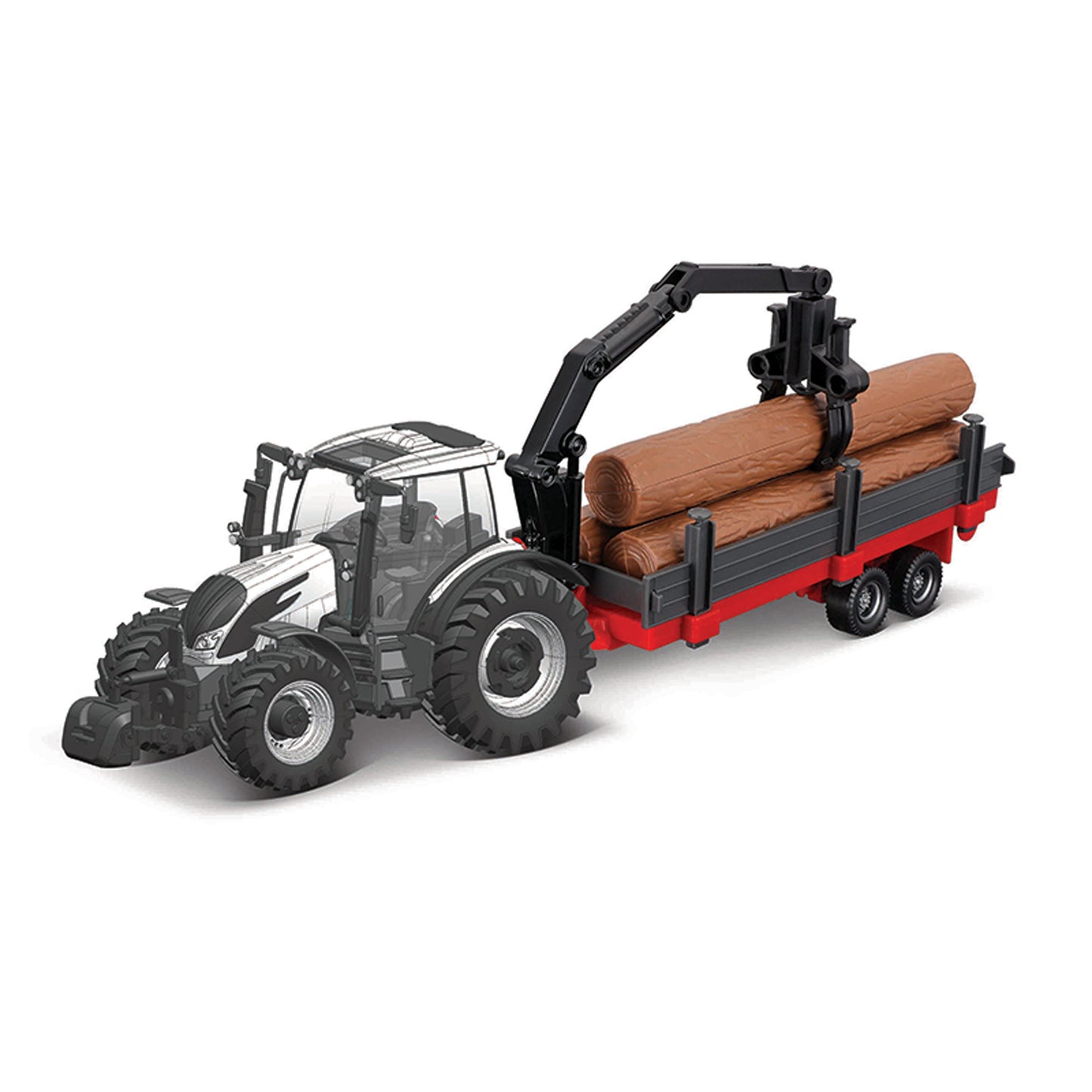 Bburago Valtra Tractor  N174 With 3 Trailers