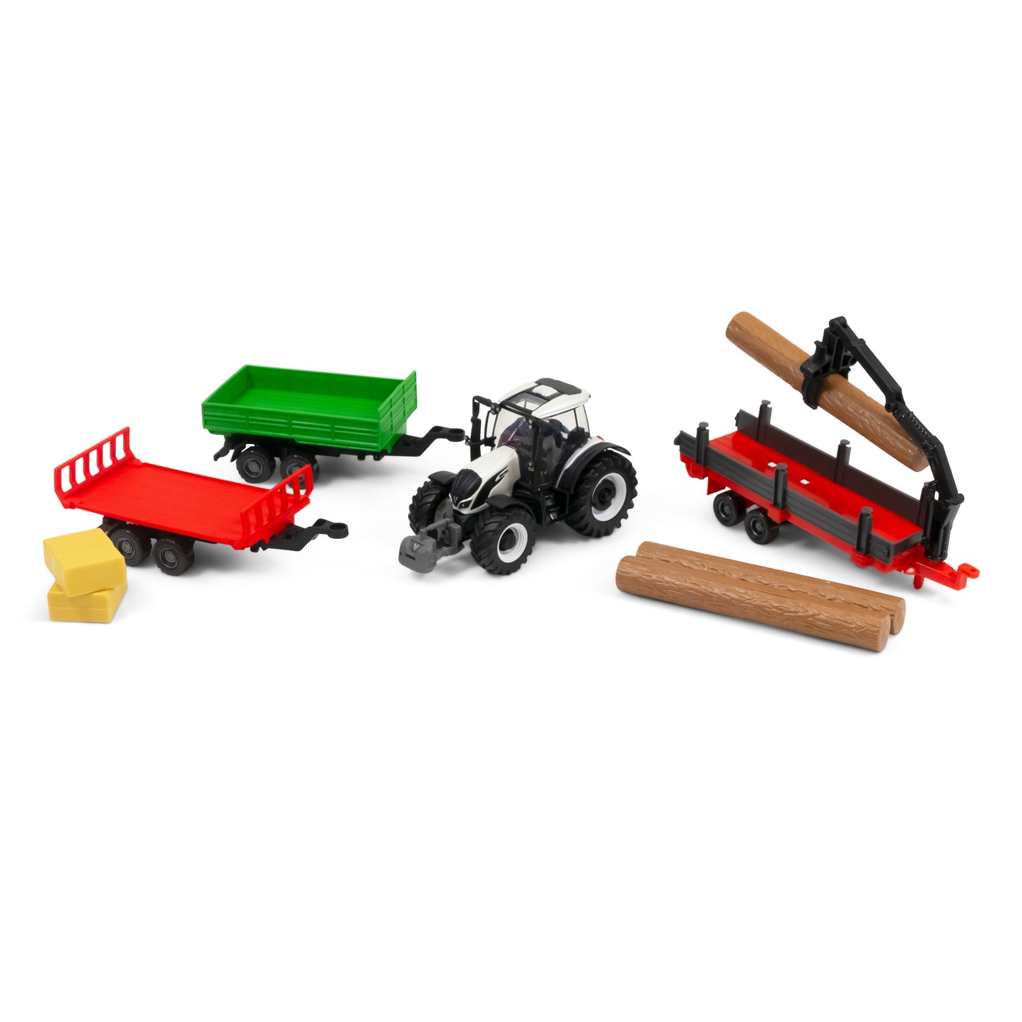 Bburago Valtra Tractor  N174 With 3 Trailers