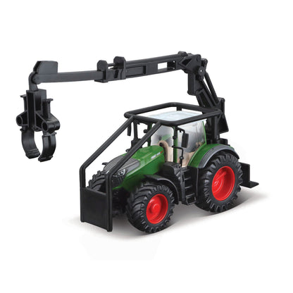Bburago Fendt 1050 Vario With Front Loader & Logs & Log Trailer