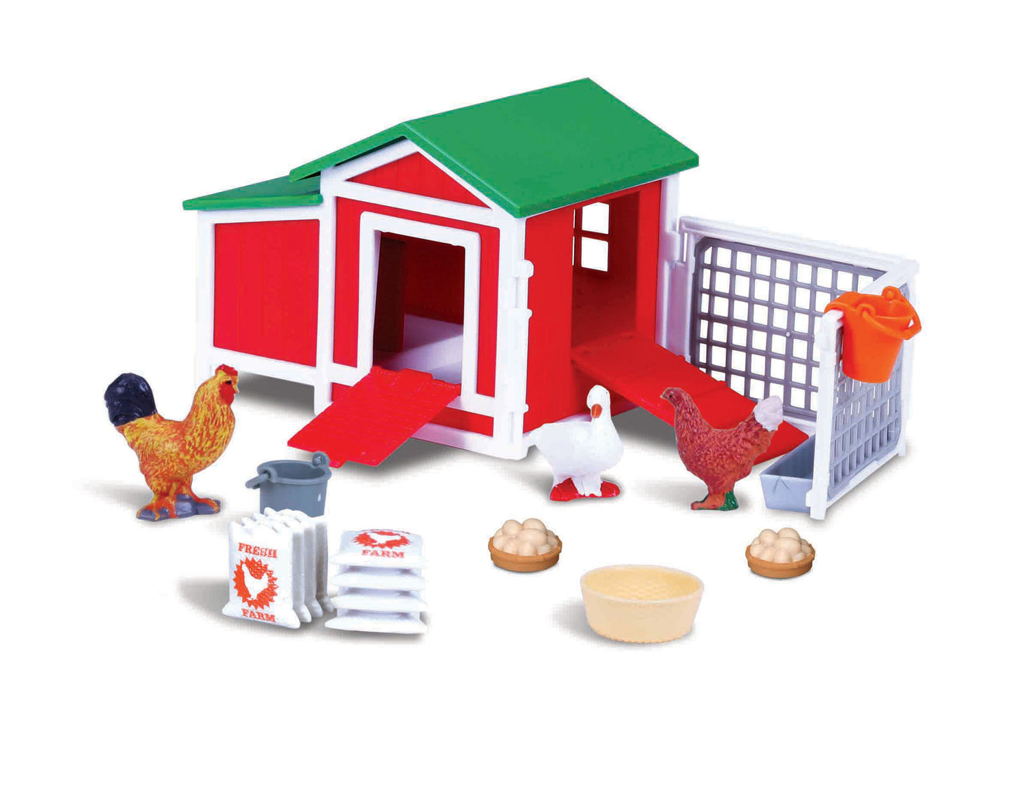 Bburago New Holland Farmland Playset With Chicken Coop