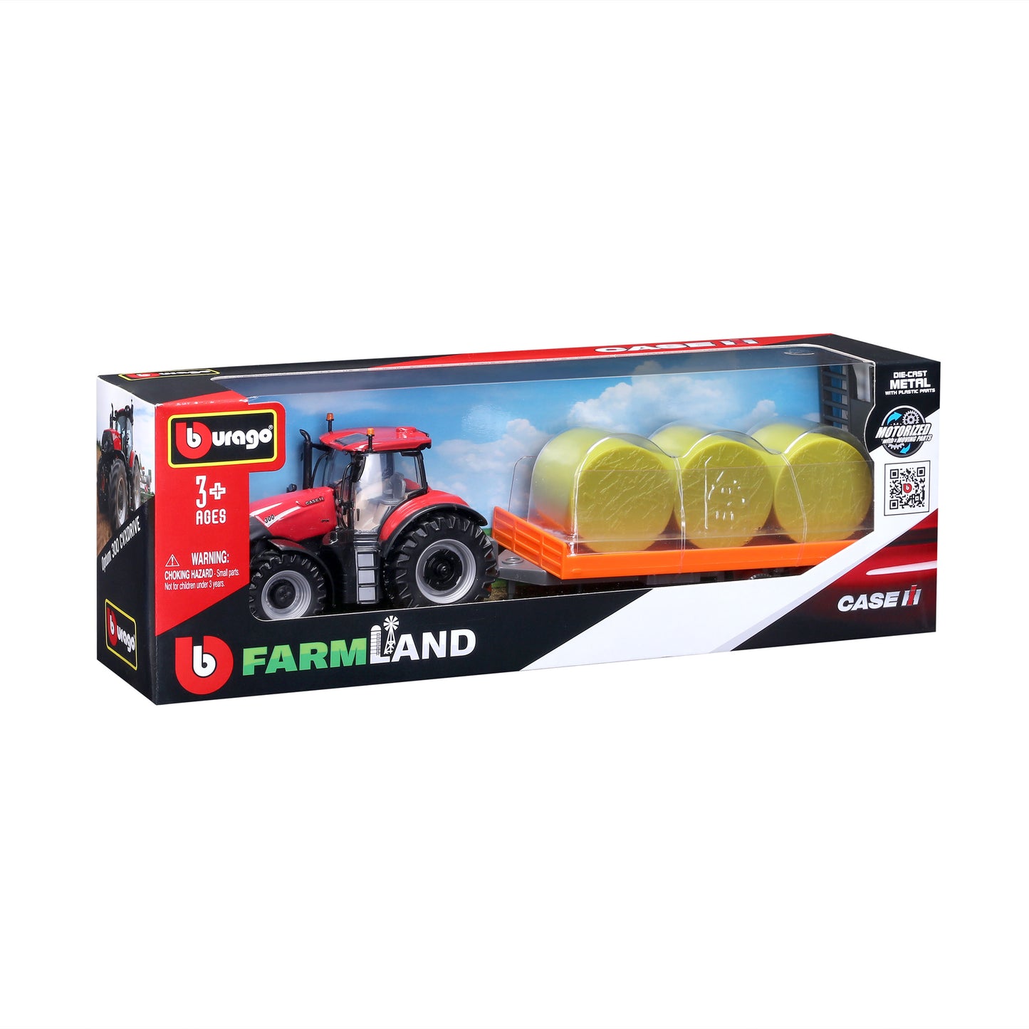 Bburago Case Hi Optum 300 Cvx Drive Tractor With Trailer