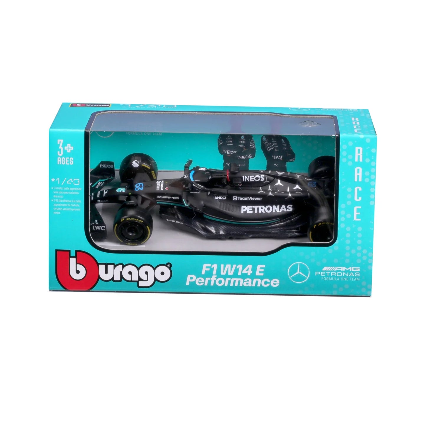 Bburago 1:43 F1 Mercedes Amg W14 2023 Russell In Dispenser