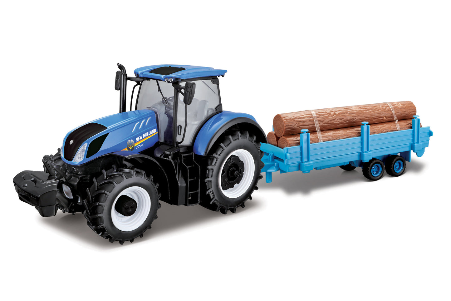 Bburago New Holland T7315 Tractor & Log Trailer