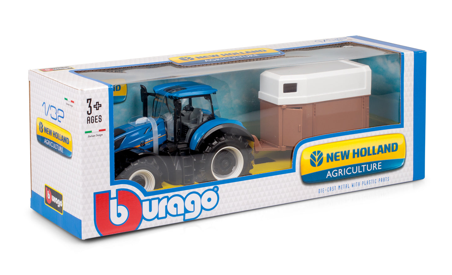 Bburago New Holland T7315 Tractor & Horse Box