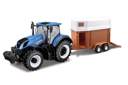 Bburago New Holland T7315 Tractor & Horse Box