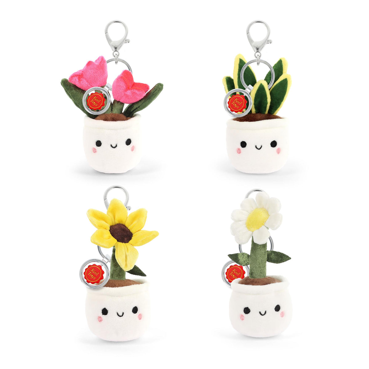 Keel Toys 12cm Keeleco Bag Charm Flower & Plant 4 Asstd