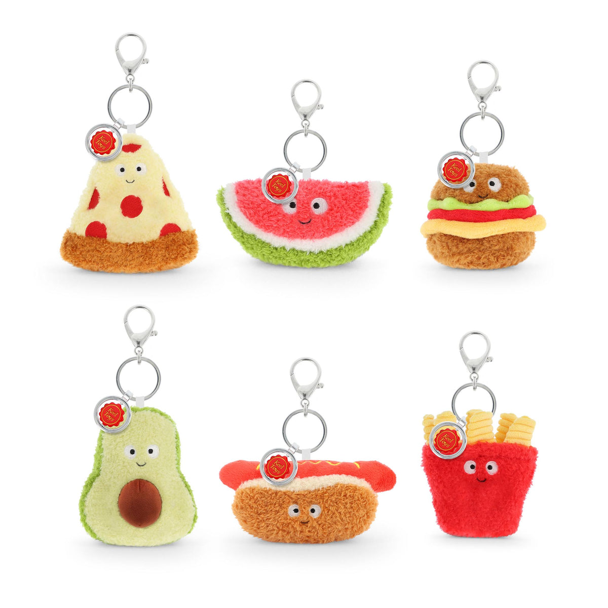 Keel Toys  12cm Keeleco Bag Charm Snackies 6 Asstd (1 chosen at random)