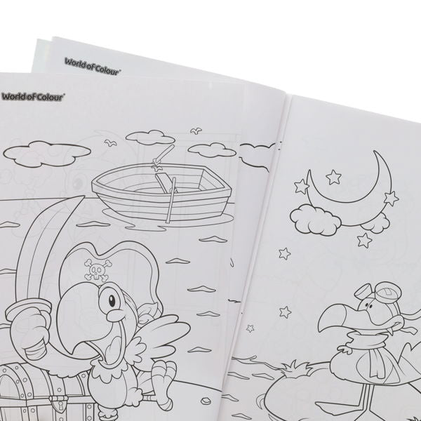 World of Colour A4 96Pg Perforated Colouring Book Joyful Journeys