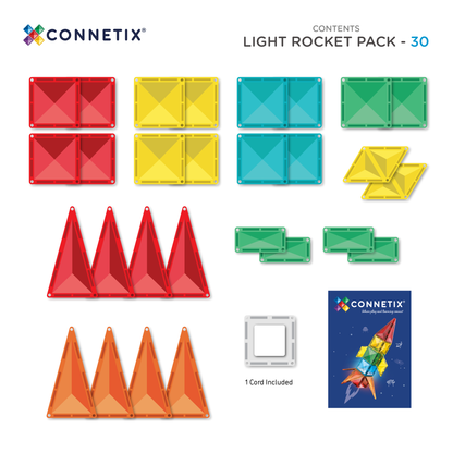 Connetix Tiles Light Rocket Pack 30 pc