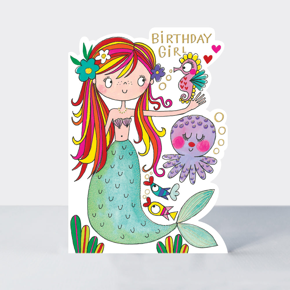 Rachel Ellen Cookie Cutters - Birthday Girl/Mermaid Card