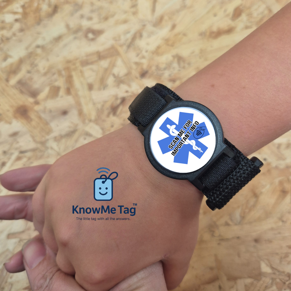 KnowMe Tag™ Velcro Adjustable Bracelet - Medical
