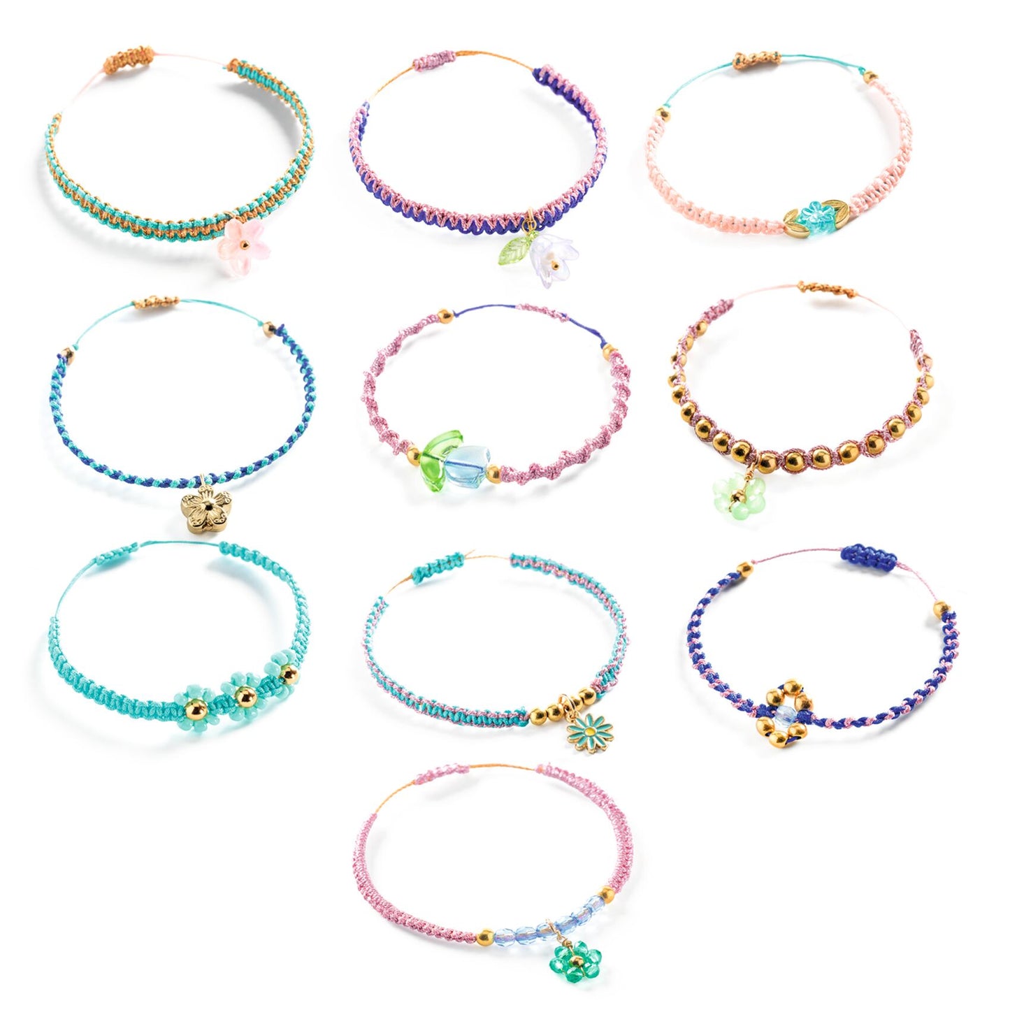 Djeco Jewels To Create Blue Macrame Bracelets