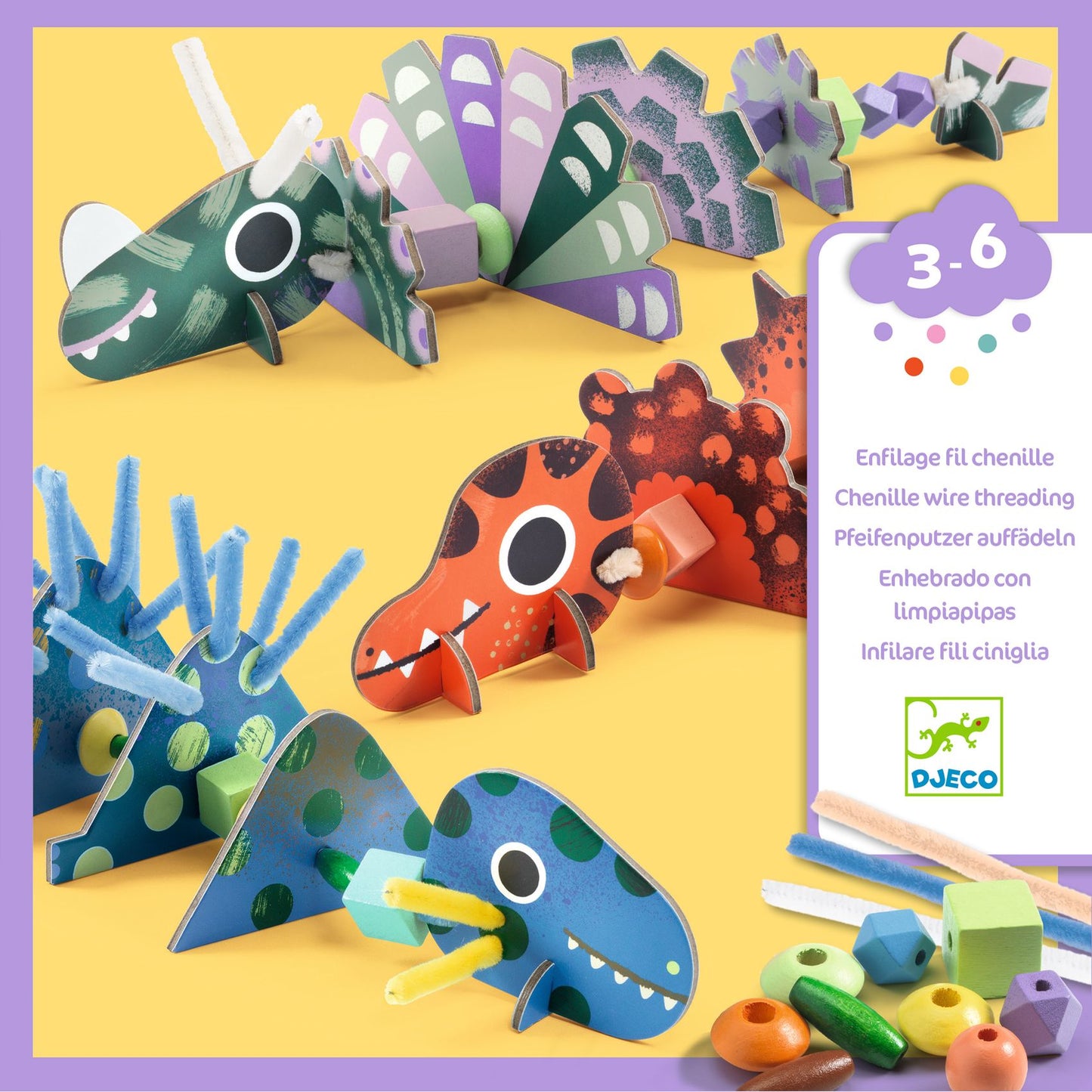 Djeco Threading - Terrible Dinos Threading