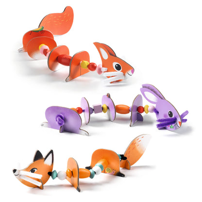 Djeco Threading - Cute Animals Threading