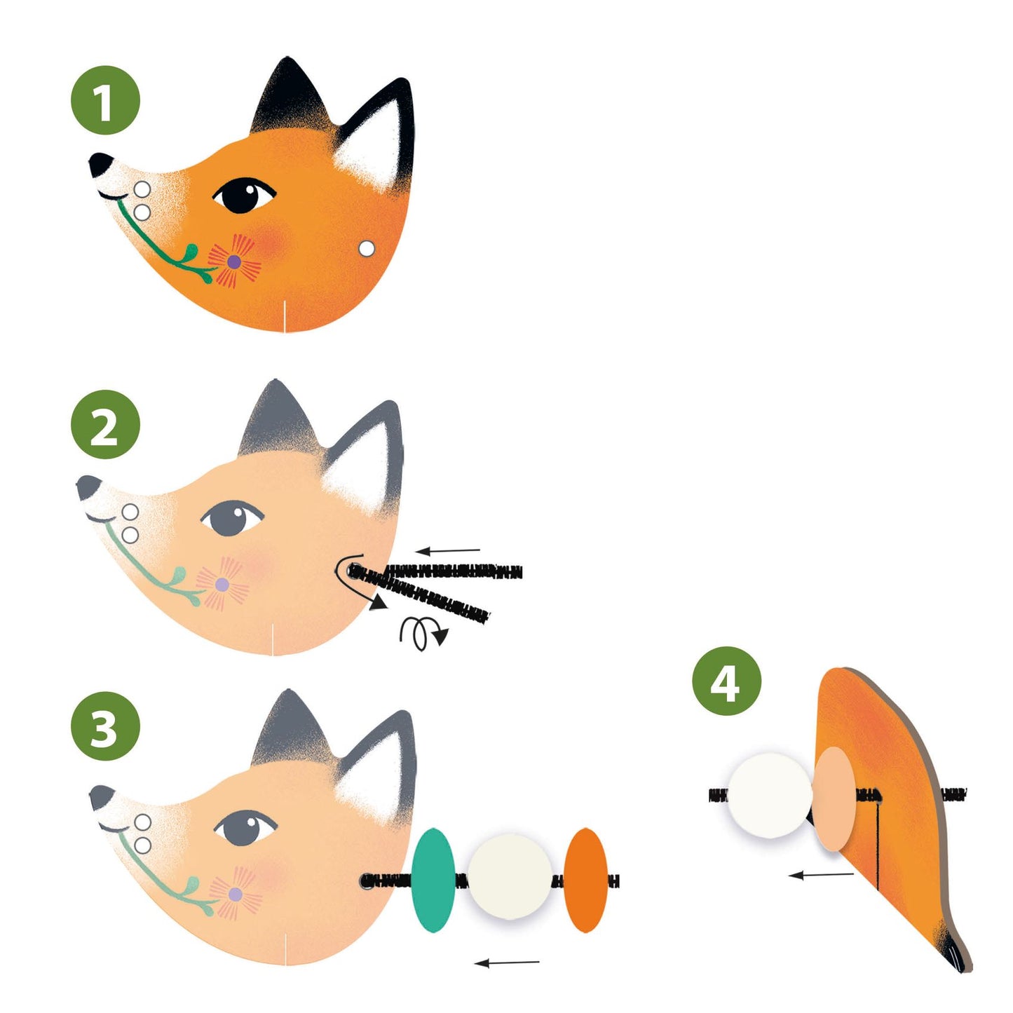 Djeco Threading - Cute Animals Threading