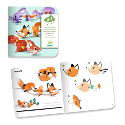 Djeco Threading - Cute Animals Threading