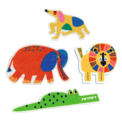 Djeco 60 Felt Stickers - Animals Everywhere! Stickers