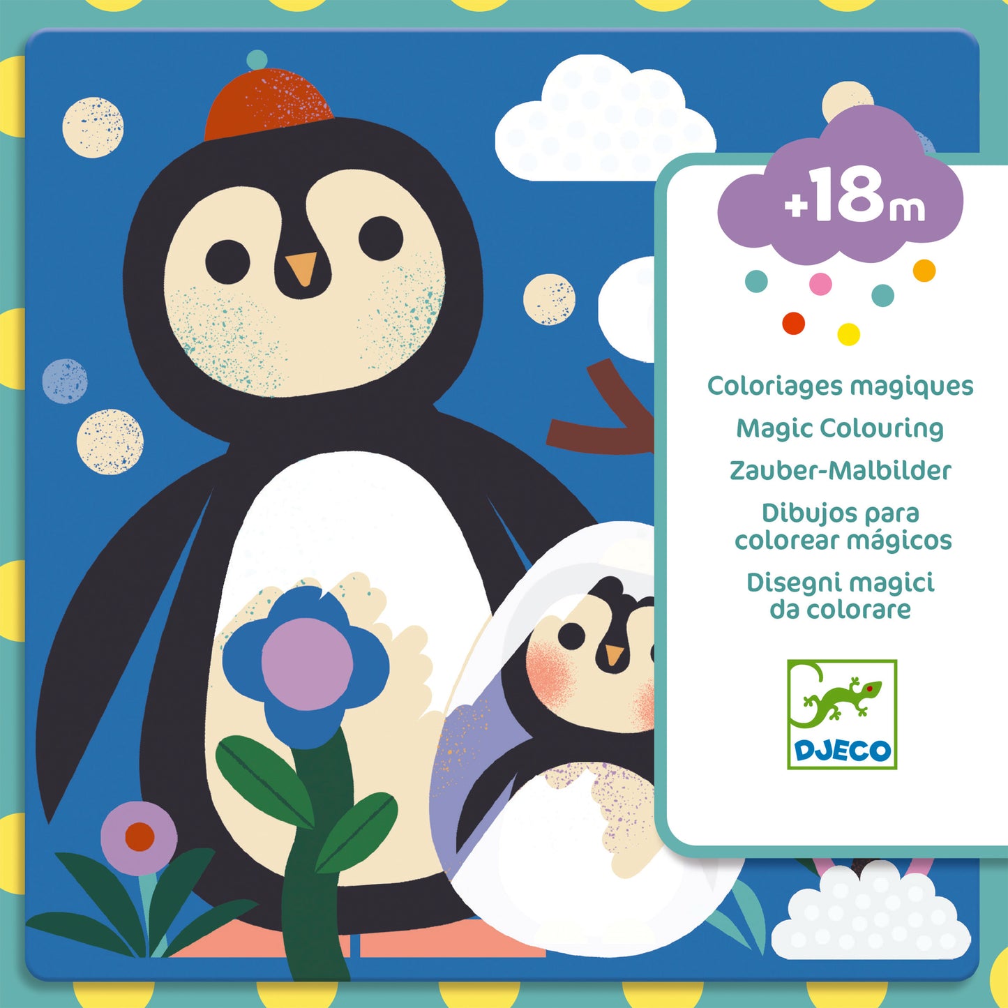 Djeco Magic Coloring. Peekaboo! Baby Animals Around The World Colouring