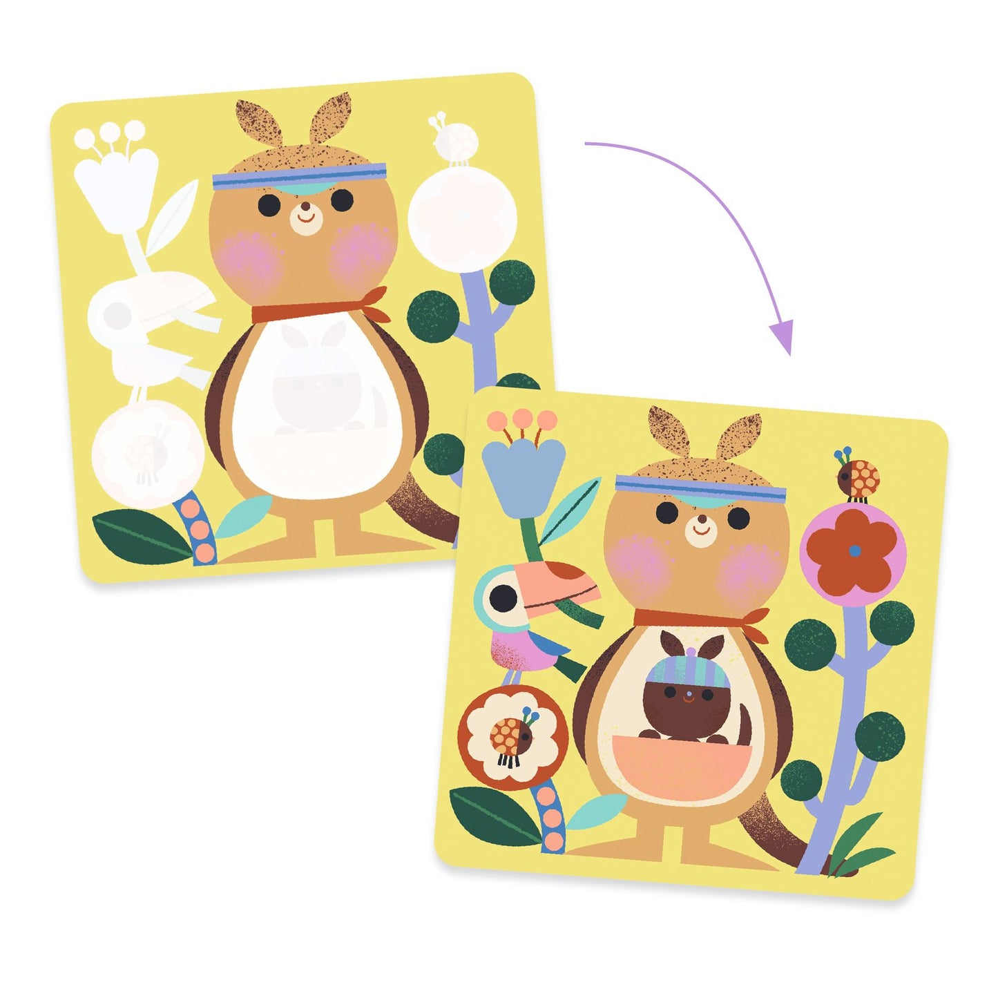 Djeco Magic Coloring. Peekaboo! Baby Animals Around The World Colouring