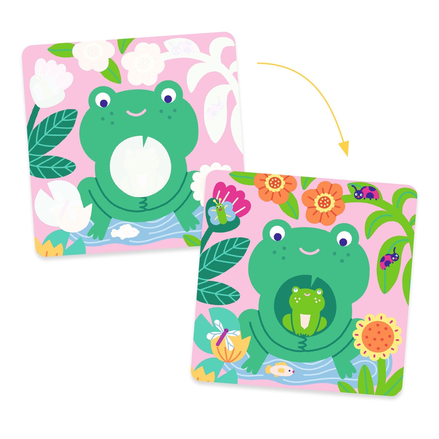 Djeco Magic Coloring. Peekaboo! Garden Baby Animals Colouring