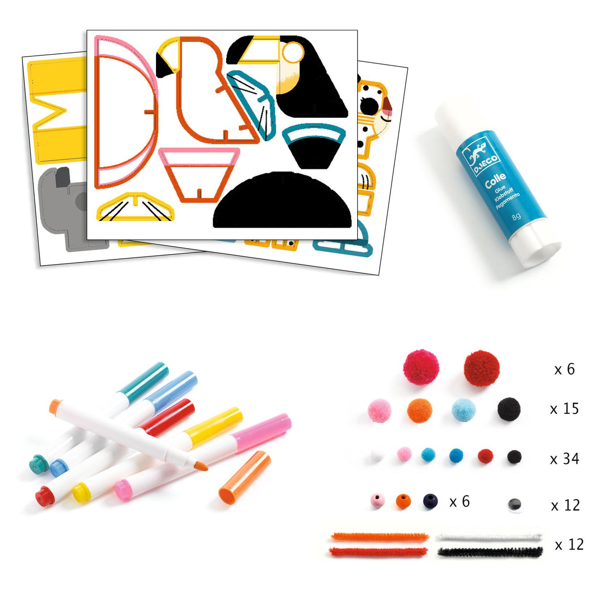 Djeco Creative Punch Out Box-Activity Kit… Everything Gets Used!-6 Savanna Chic