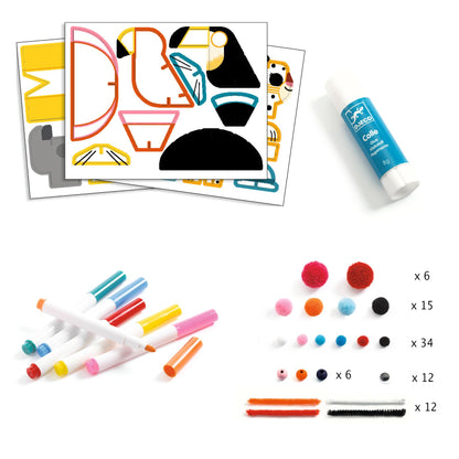Djeco Creative Punch Out Box-Activity Kit… Everything Gets Used!-6 Savanna Chic