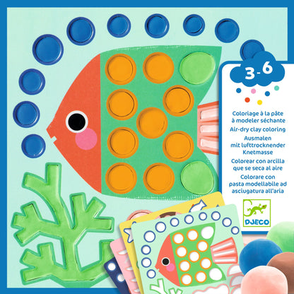 Djeco Air-Dry Clay Colouring – Cheeky Underwater