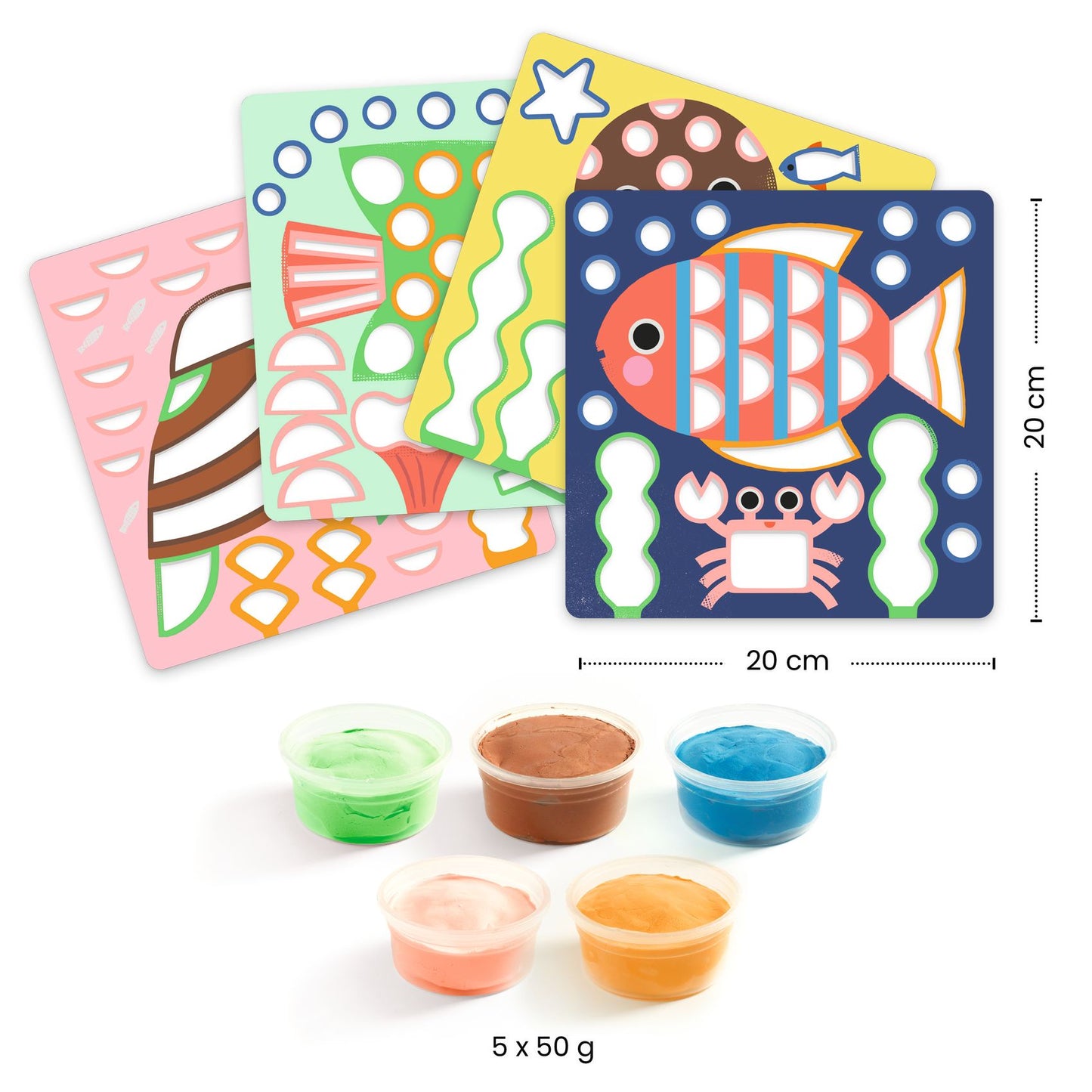 Djeco Air-Dry Clay Colouring – Cheeky Underwater