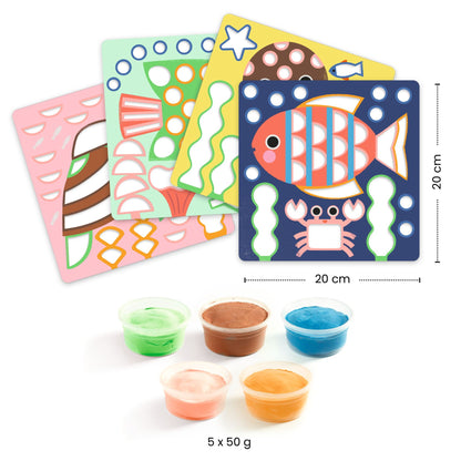 Djeco Air-Dry Clay Colouring – Cheeky Underwater
