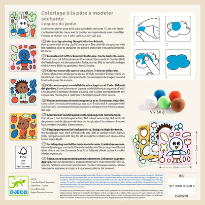 Djeco Air-Dry Clay Colouring – Naughty Garden Friends