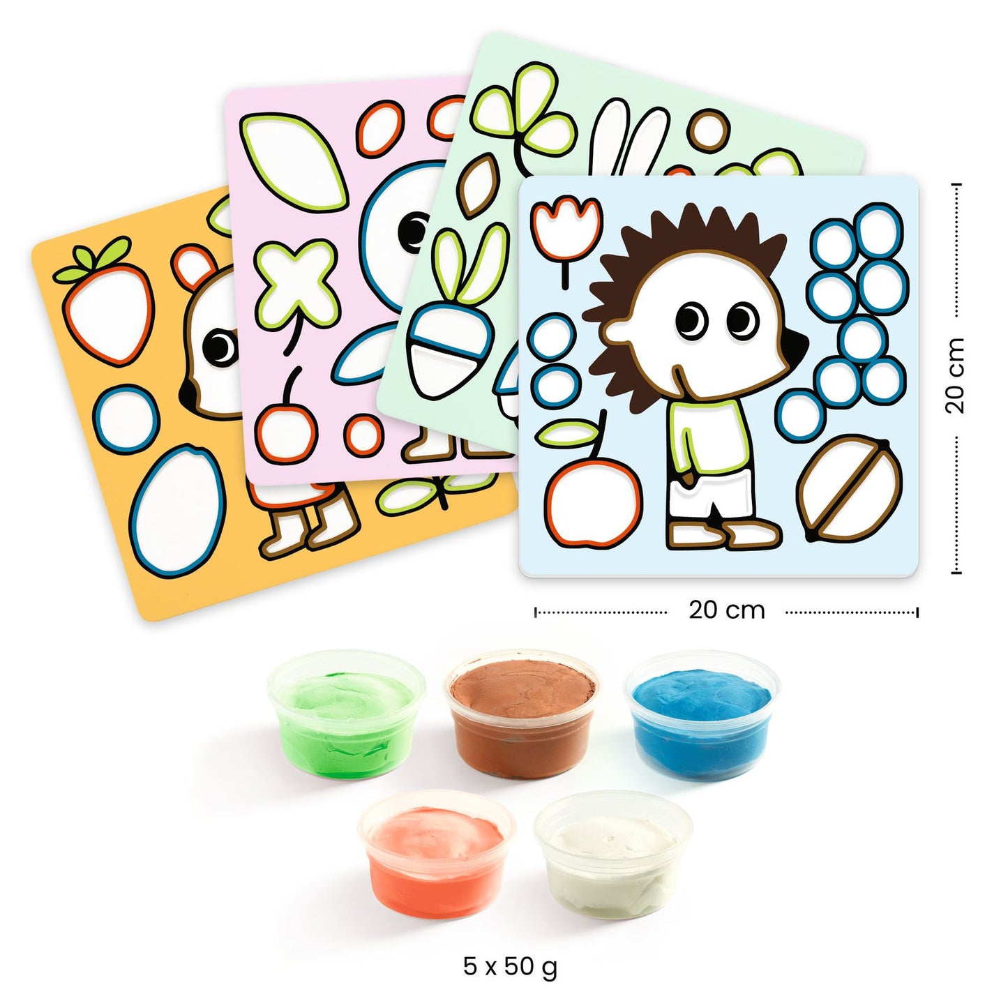 Djeco Air-Dry Clay Colouring – Naughty Garden Friends