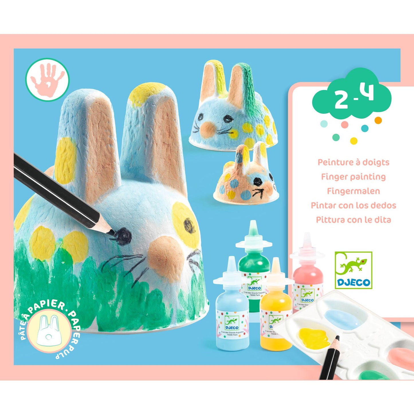 Djeco Finger Painting – Bunny Trio