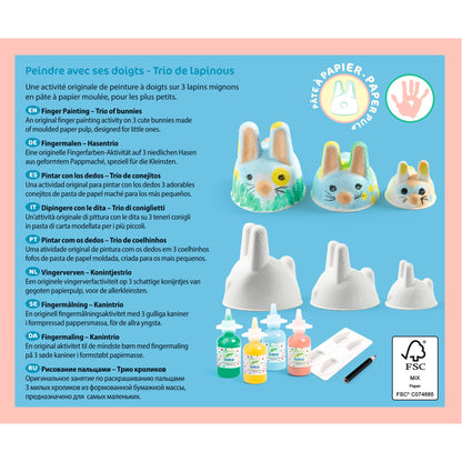 Djeco Finger Painting – Bunny Trio